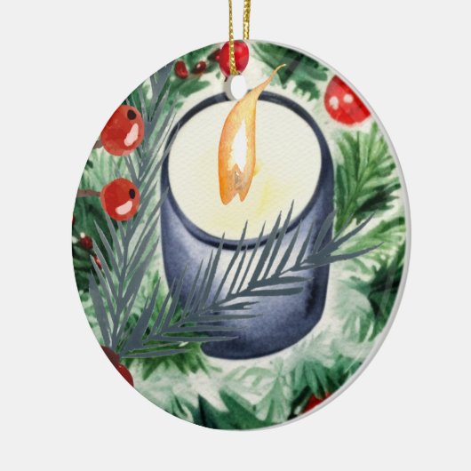 kerstkaarde keramisch ornament (Links)