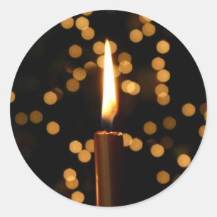 kerstkaarde ronde sticker