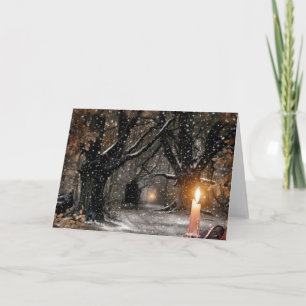  kerstkaars feestdagen kaart