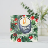 Kerstkaars Kaart (Staand voorkant)