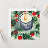 Kerstkaars Kaart (Voorkant / Achterkant in situ)