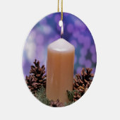 kerstkaars keramisch ornament (Rechts)