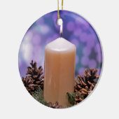 kerstkaars keramisch ornament (Links)