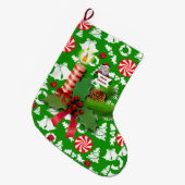 kerstkaars, kerstkaarsen grote kerstsok (Voorkant (Hangend))