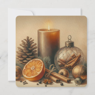 Kerstkaars kunst kaart