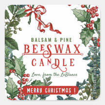 Kerstkaars met Holly & Berry Border