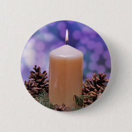 kerstkaars ronde button 5,7 cm