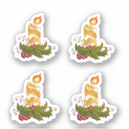 Kerstkaars Vinyl gesneden sticker