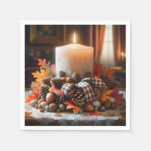 Kerstkaars voor Thanksgiving Servet