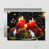 kerstkaarsdeklaag briefkaart (Voorkant / Achterkant)