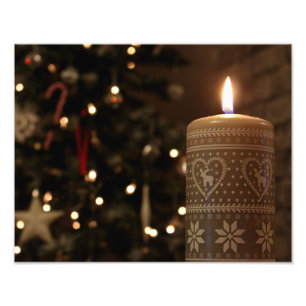 kerstkaarsdruk foto afdruk