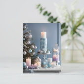 Kerstkaarsen briefkaart (Staand voorkant)