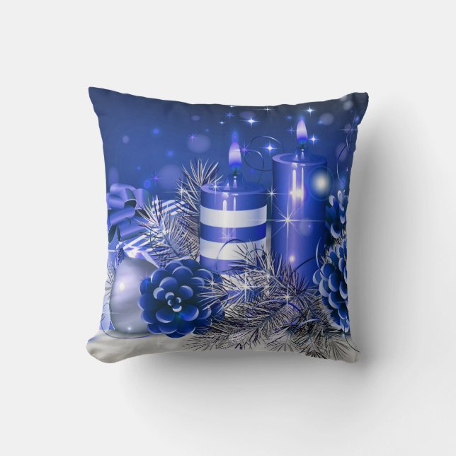 kerstkaarsen en Sierkussennen Kussen (Voorkant)