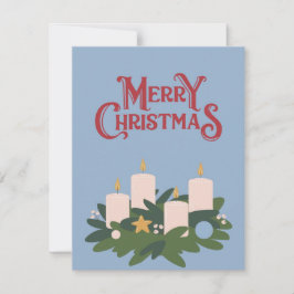 Kerstkaarsen  feestdagenkaart