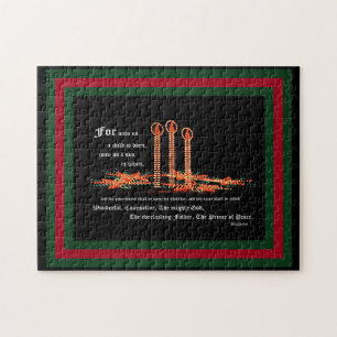 Kerstkaarsen, Jesaja 9:6 Legpuzzel