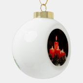 kerstkaarsen keramische bal ornament (Links)