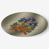 kerstkaarsen papieren bordje (Gekanteld)