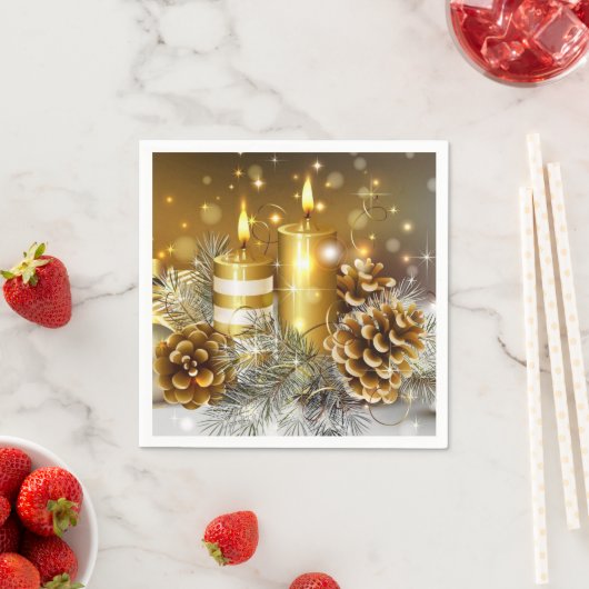 Kerstkaarsen Papieren servetten (Insitu)