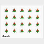 kerstkaarsen ronde sticker (Vel)