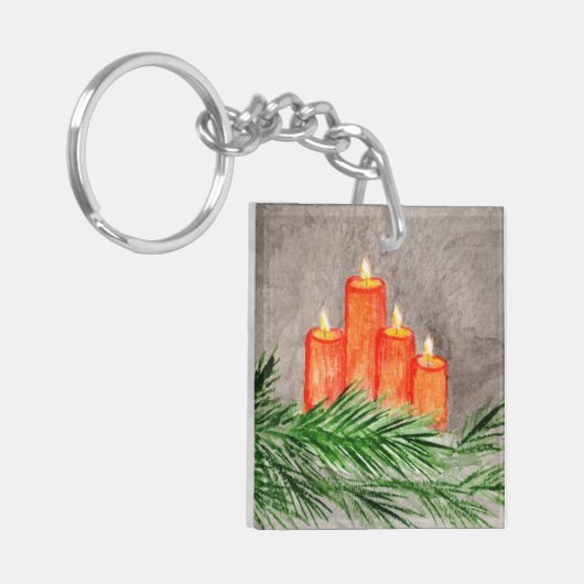 kerstkaarsen sleutelhanger (Voorkant Links)