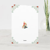 Kerstkaarsen Vakantie Groet Kaart (Achterkant)