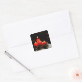 Kerstkaarsen Vierkante Sticker (Envelop)