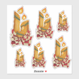 Kerstkaarsen Vinyl gesneden stickers