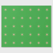 kerstkaarsenband Stripe Star Pattern Cadeaupapier (Vlak)