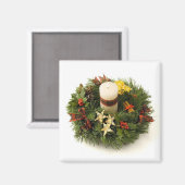 kerstkaarsenpas Ring Magnet Magneet (Voorkant / Achterkant)