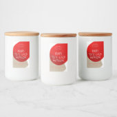 Kerstkaarslabel Voedselcontainer Etiket (Flessen)