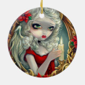 kerstkaarsversiering keramisch ornament (Achterkant)