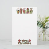 kerstkaarswerk briefpapier (Staand voorkant)