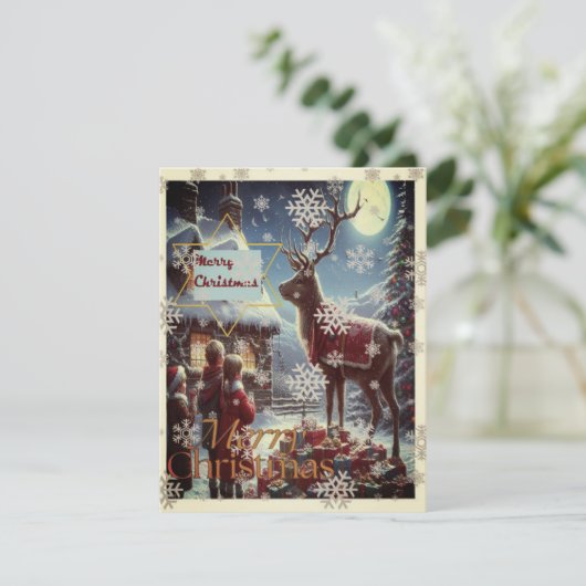 kerstkaart (Staand voorkant)