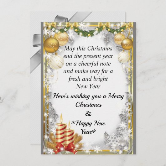 kerstkaart (Voorkant / Achterkant)