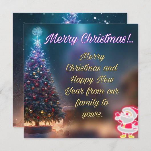 kerstkaart (Voorkant / Achterkant)