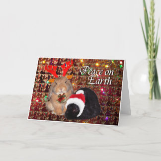 Kerstkaart 8 van het konijntje feestdagen kaart