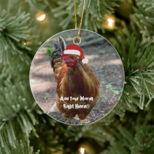 kerstkaart - Aangepaste berichtversie Keramisch Ornament