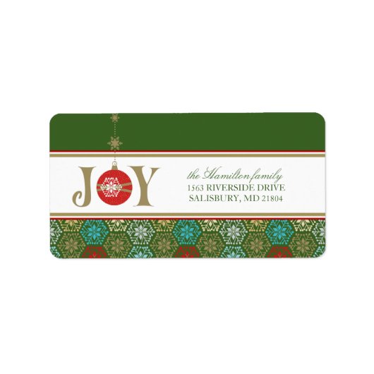 kerstKaart Adresetiketten Etiket (Voorkant)