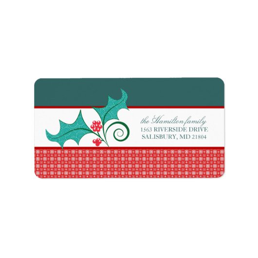 kerstKaart Adresetiketten Etiket (Voorkant)