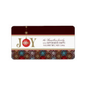 kerstKaart Adresetiketten Etiket (Voorkant)