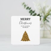 kerstKaart Amazing Husband - Glitter Xmas - boom (Staand voorkant)