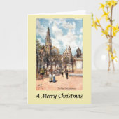 Kerstkaart - Antwerpen, België Kaart (Gele Bloem)