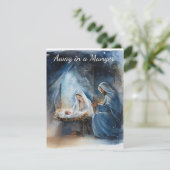 Kerstkaart 'Away in a Manger' traditioneel (Staand voorkant)