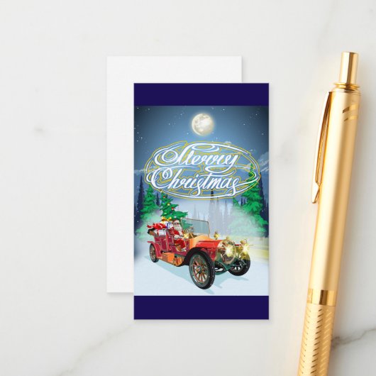 Kerstkaart begroeten informatiekaartje (Voorkant / Achterkant in situ)