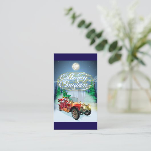 Kerstkaart begroeten informatiekaartje (Staand voorkant)