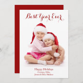 Kerstkaart 'Beste jaar ooit' (Voorkant / Achterkant)