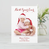 Kerstkaart 'Beste jaar ooit' (Staand voorkant)