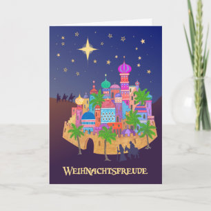 Kerstkaart Bethlehem Duitse kerstgroet Kaart