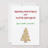 Kerstkaart bewerkbare kinderfoto en tekst (Achterkant)