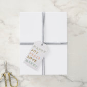 Kerstkaart Bold Type Cadeaulabel (Met Touw)